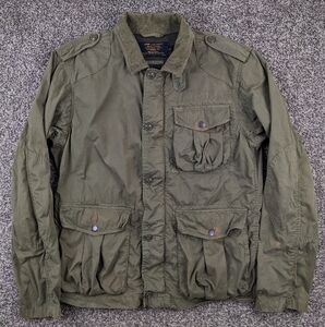 J Crew Jacket A-22 Military Grade Cadet Field Coat Green Mens Large